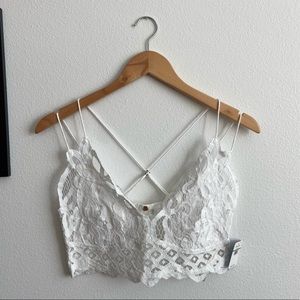 Free People White Lace Bralette NWT